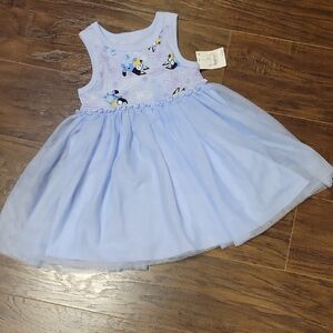 MAD Engine Light Blue Floral Bluey Tulle Dress for Girls